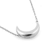 Sterling Silver Crescent Moon Pendant Necklace