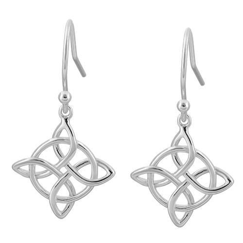 Sterling Silver Witch's Knot Drop Earrings