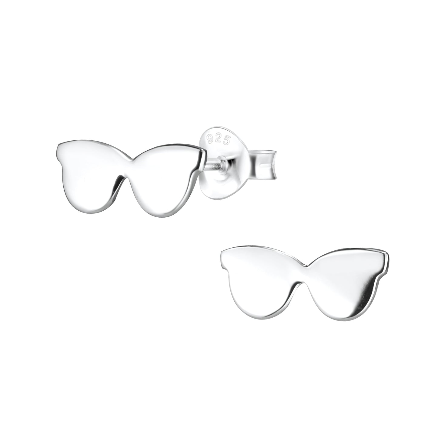 Melchior Jewellery sterling silver sunglasses earrings for children featuring sleek butterfly shape studs
