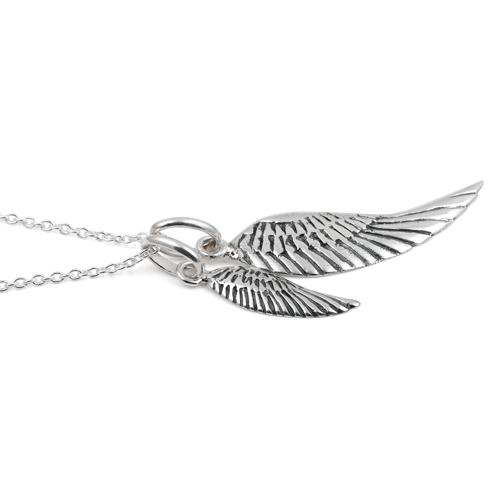 Sterling Silver Angel Wings 16" Necklace
