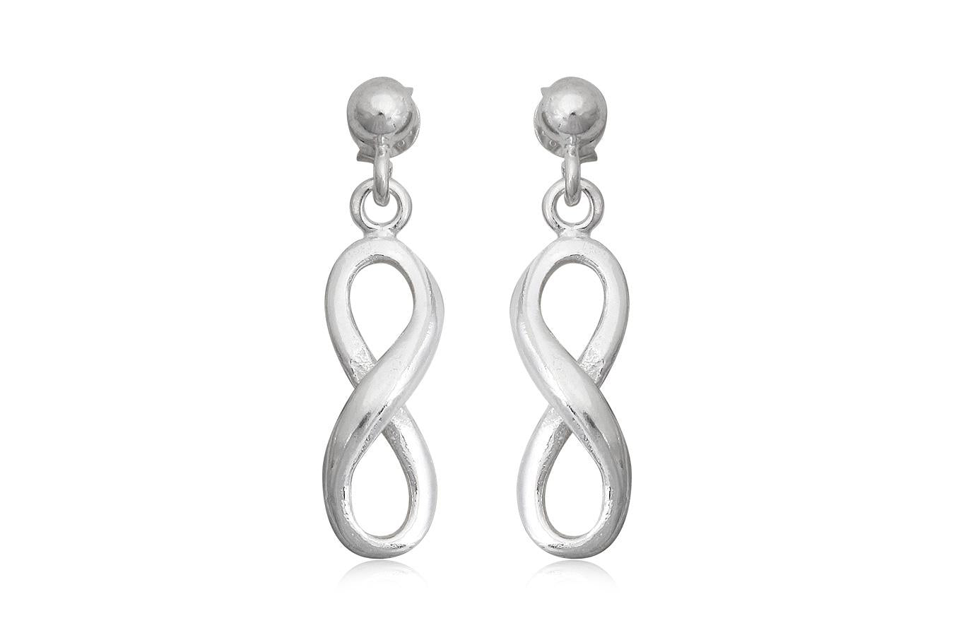 Sterling Silver Infinity Loop Drop Earrings